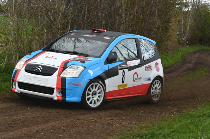 Simon Larsen forventer en regulær herredyst med Rasmus Sørensen i årets anden DM-runde. Begge kører i R2-trimmede Citroën C2-biler.
(Foto: MD/autoMOTIV)